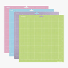 12" X 12" Adhesive Cutting Mats, 4 Variety Pack