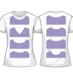 8pcs Tshirt Ruler Guide for Vinyl Alignment - 5 Colors
