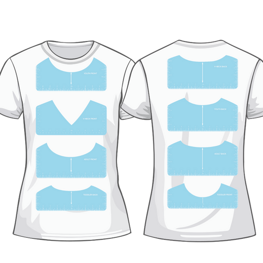 8pcs Tshirt Ruler Guide for Vinyl Alignment - 5 Colors