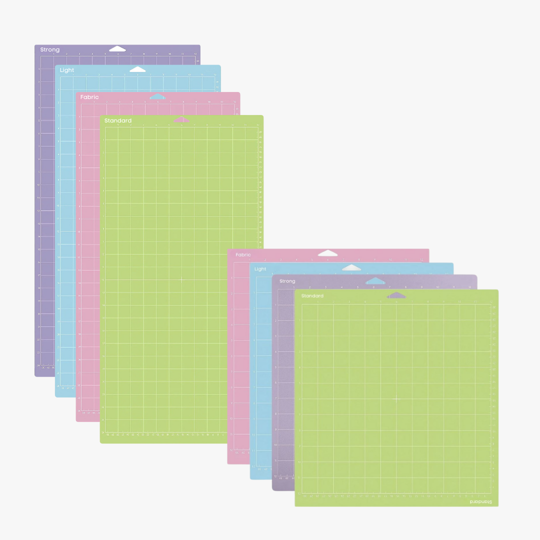 12" X 12"  12" X 24"Adhesive Cutting Mats, Variety 8 Pack