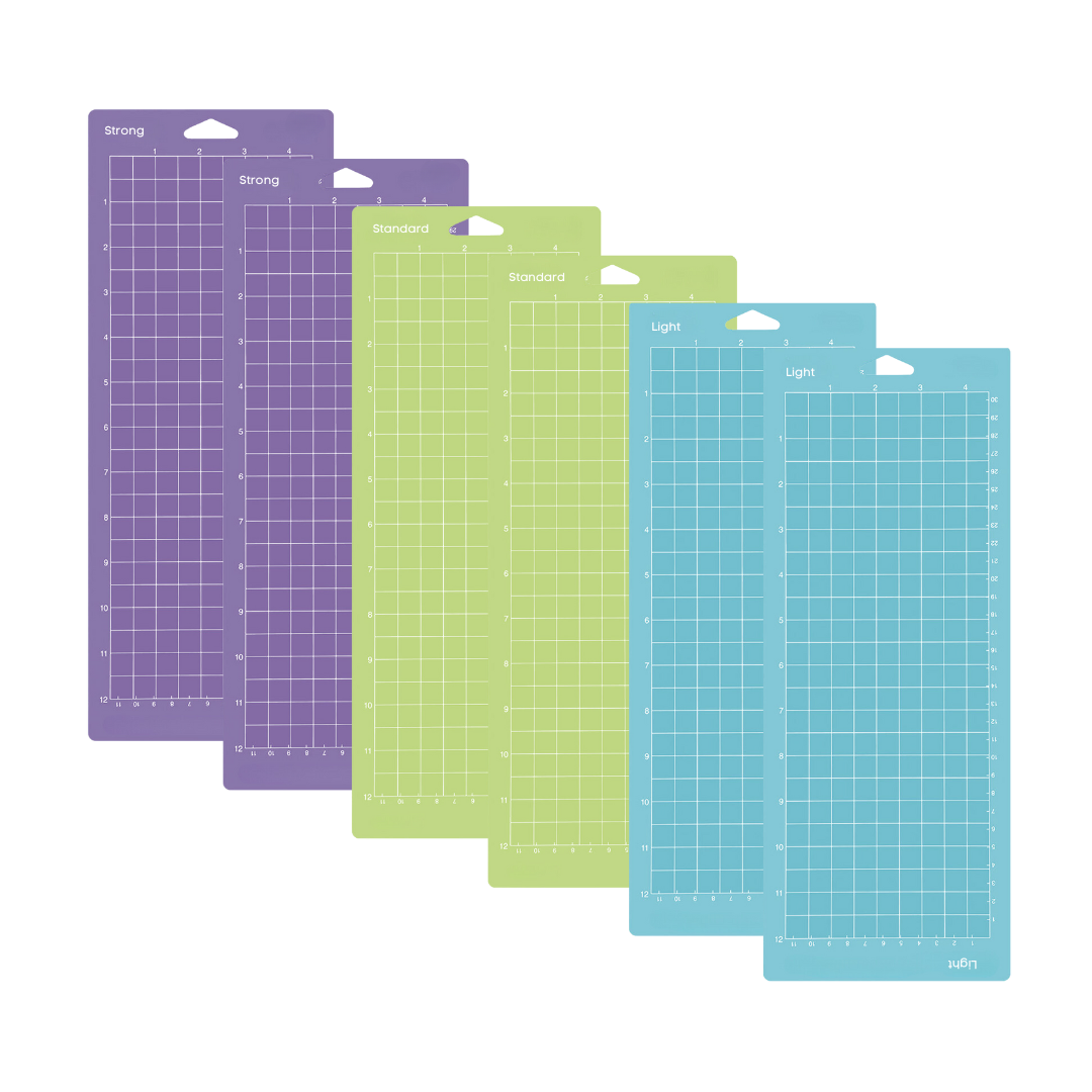 12" X 4.5" Adhesive Cutting Mats , 6 Pack Variety