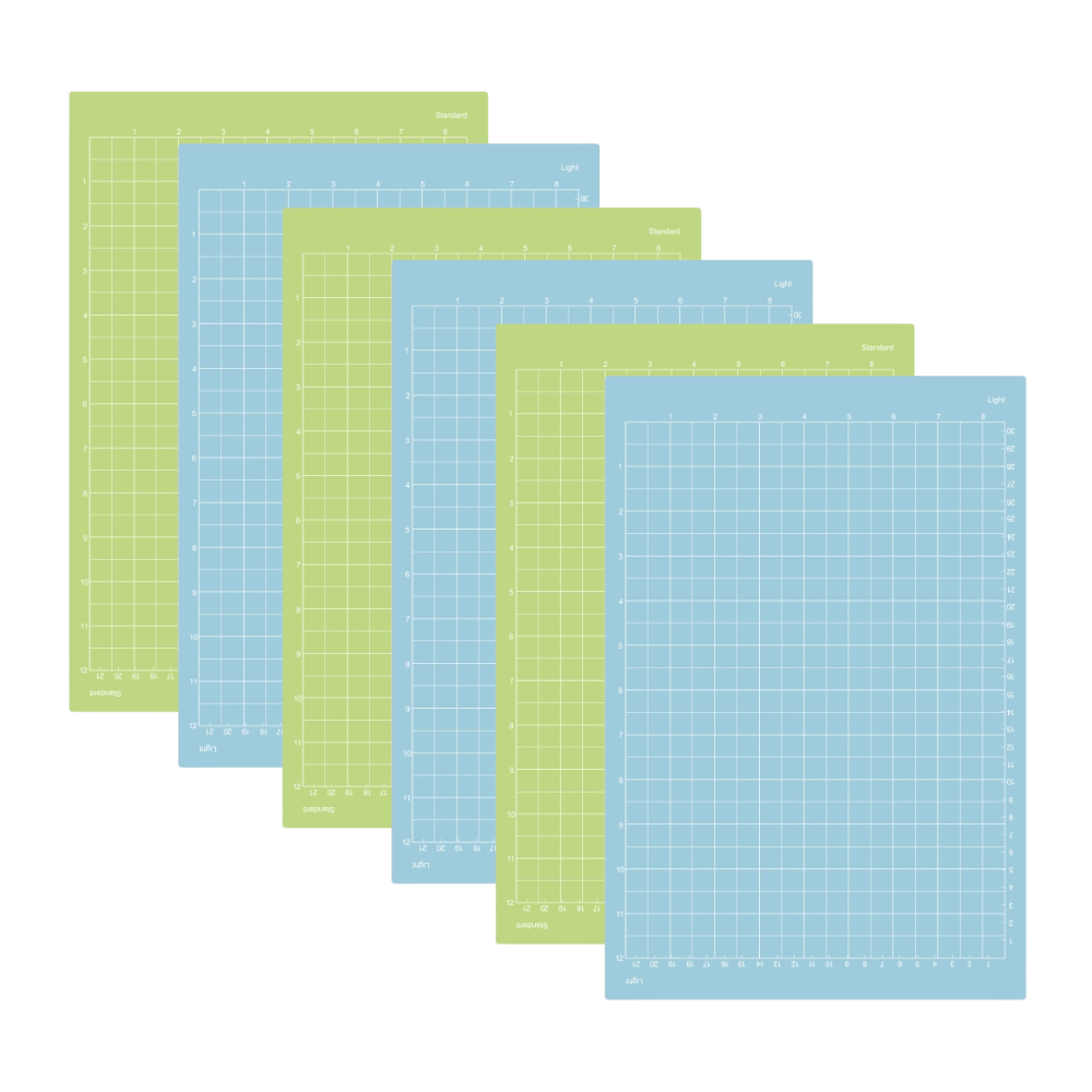 8.5" x 12" Adhesive Cutting Mat , 6 Pack Variety