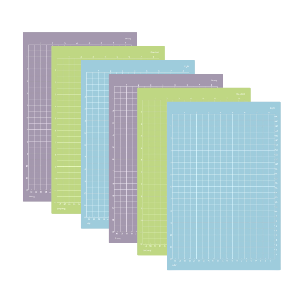 8.5" x 12" Adhesive Cutting Mat , 6 Pack Variety