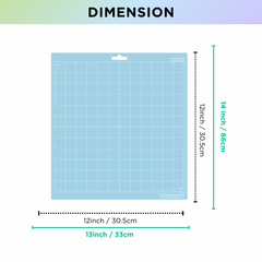 12" X 12" Light Grip Adhesive Cutting Mats For Silhouette Cameo 4 3 2 1 , 1 Pack