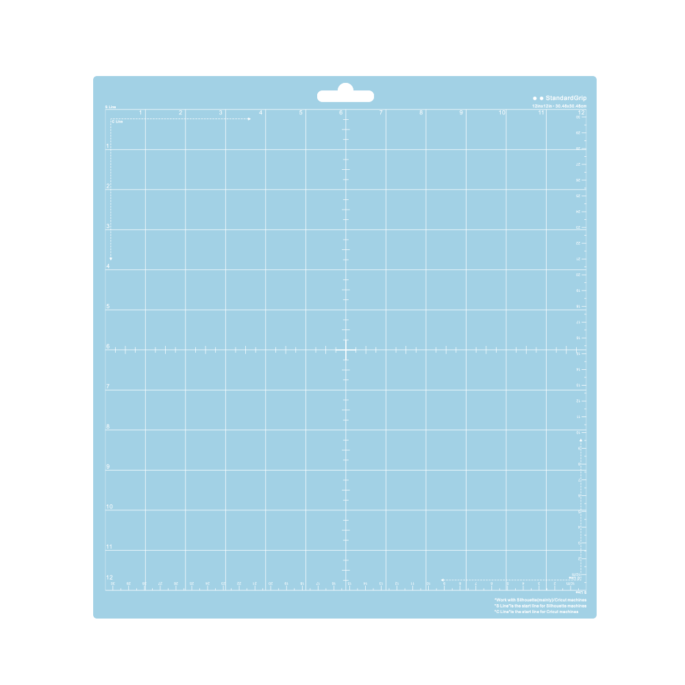 12" X 12" Light Grip Adhesive Cutting Mats For Silhouette Cameo 4 3 2 1 , 1 Pack