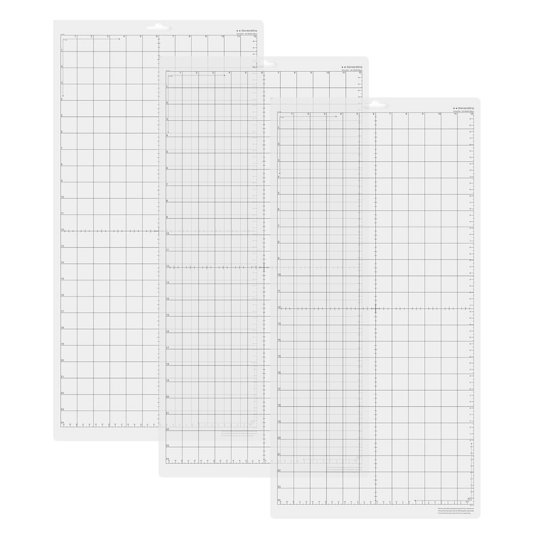 12" X 24"  Standard Grip Adhesive Cutting Mats For Silhouette Cameo 4 3 2 1 , 3 Pack